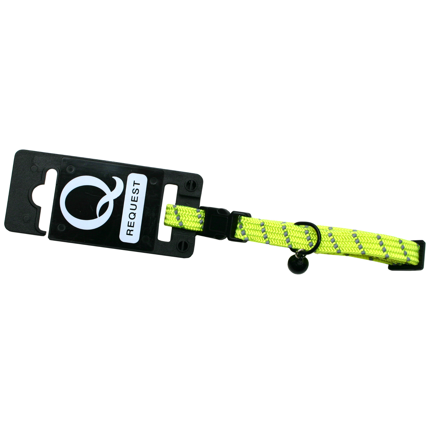 Katthalsband elastisk reflex neongul Tyrol 10mm/33cm