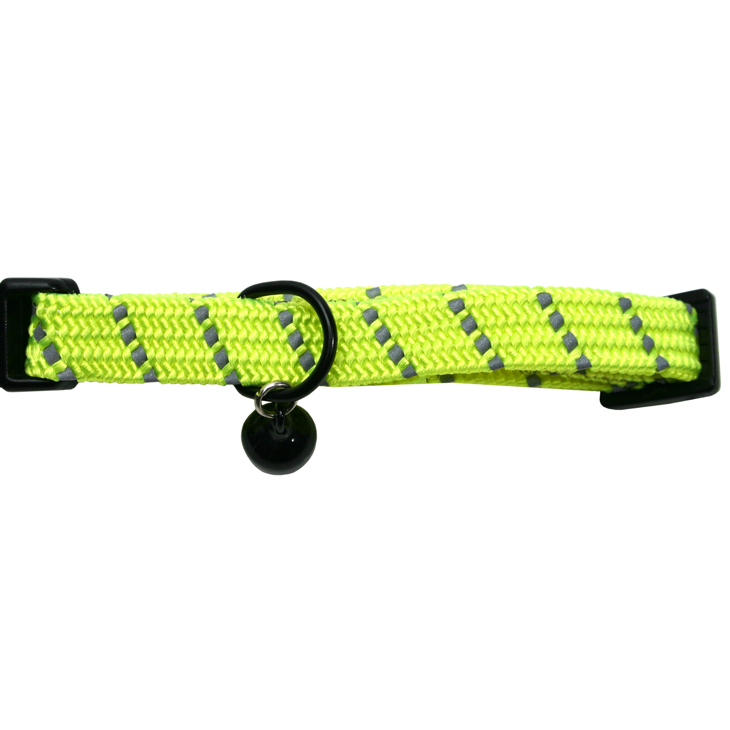 Katthalsband elastisk reflex neongul Tyrol 10mm/33cm