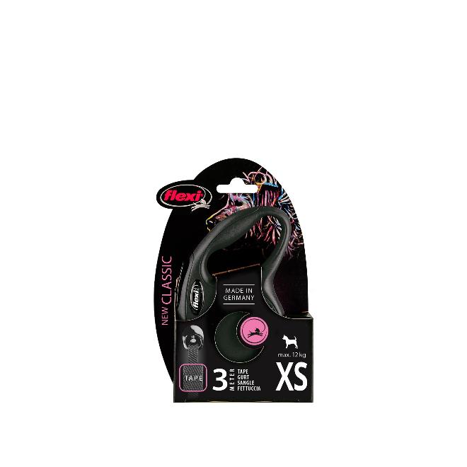 Flexi Classic XS Band Svart 1-3 3m/max 12kg