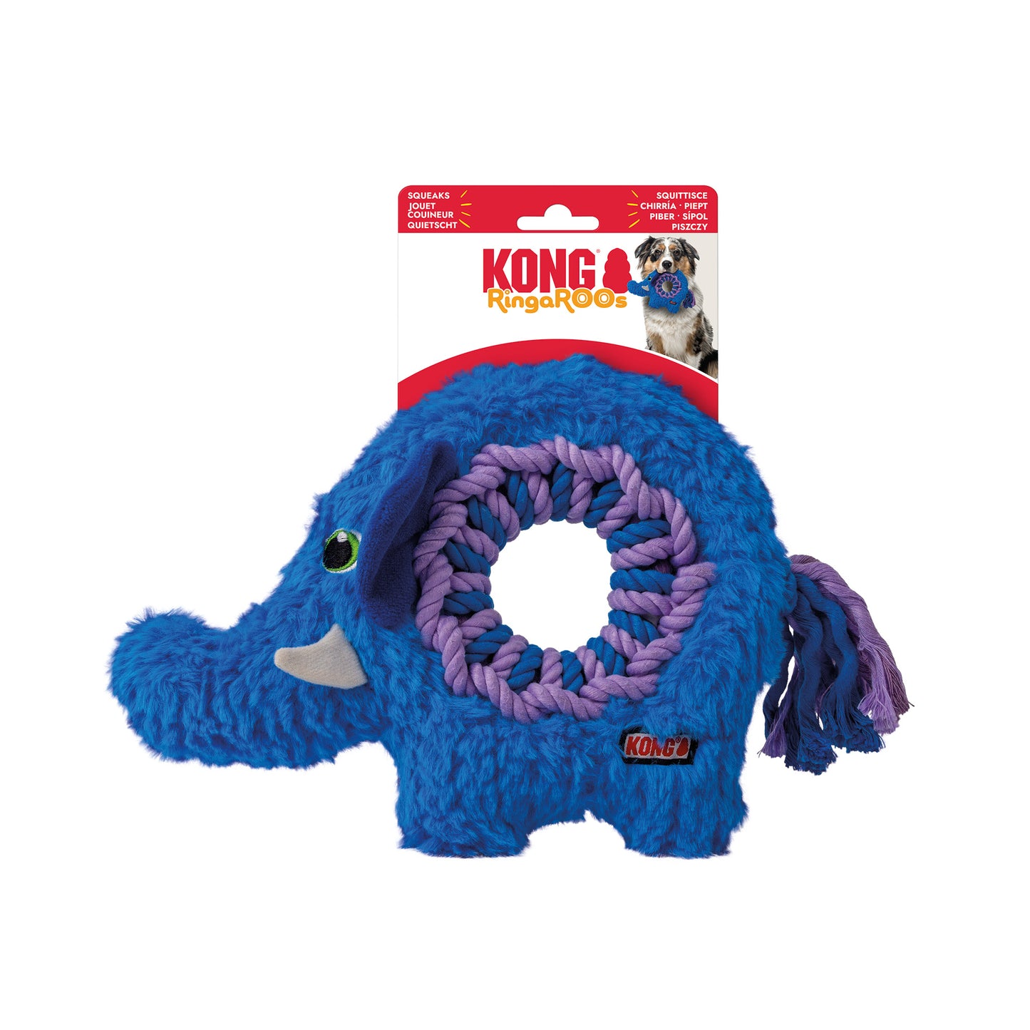 HUNDLEKSAK RINGAROOS ELEPHANT MD KONG 20,3x38,1x7,6cm