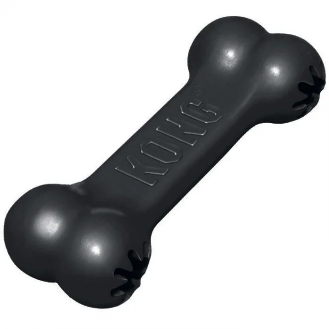 HUNDLEKSAK BEN SVART KONG GUMMI 18x7cm