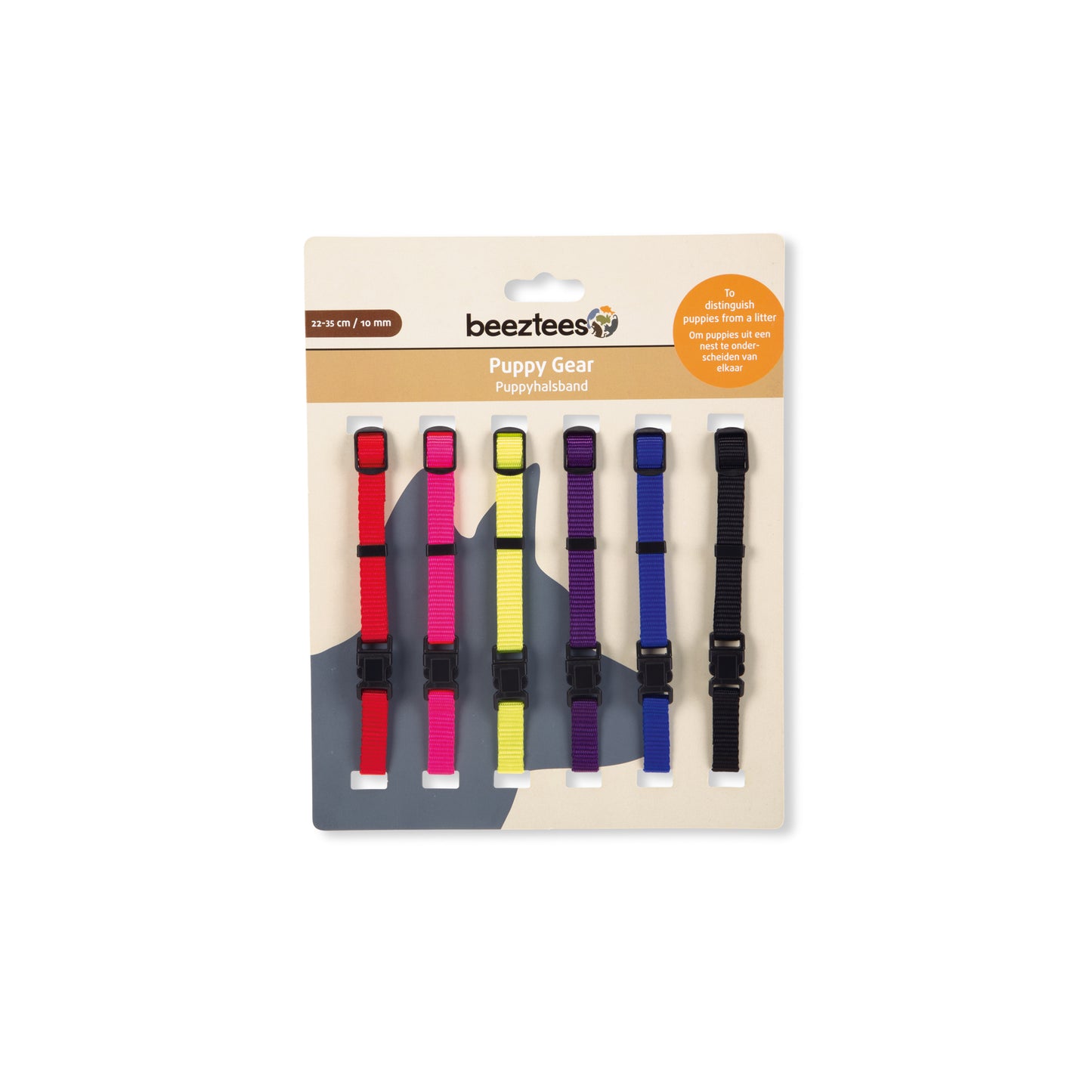HALSBAND VALP MIXADE FÄRGER 6-PACK 22-35 cm
