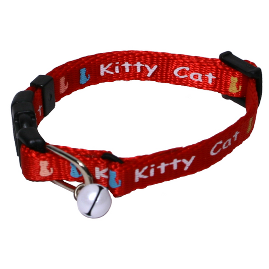 KATTHALSBAND NYLON KATTUNGE MOTIV RÖD 8mm/16-23