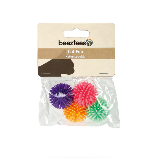 Kattleksak Taggbollar 4-p Beeztees d=30mm