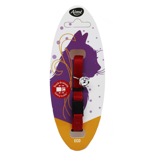 Katthalsband Rött Economy Aimé 20-32cm