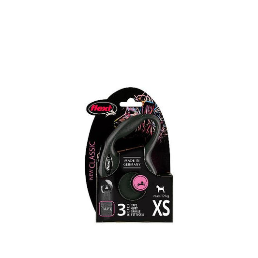 Flexi Classic XS Band Svart 1-3 3m/max 12kg