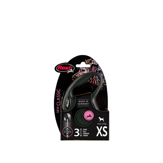 Flexi Classic XS Snöre Svart 1-3 3m/max 8kg