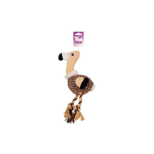 HUNDLEKSAK KW FLAMINGO I PLYSCH MED REP 34x13 cm