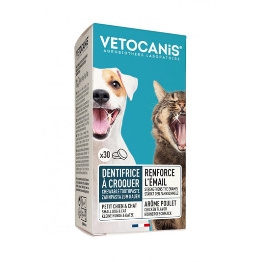 TANDTABLETTER KATT/SMÅ HUNDAR VETOCANIS 30 st