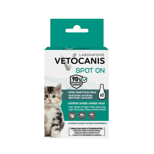 ANTI-PARASIT SPOT ON KATTUNGE VETOCANIS 2x0,6ml