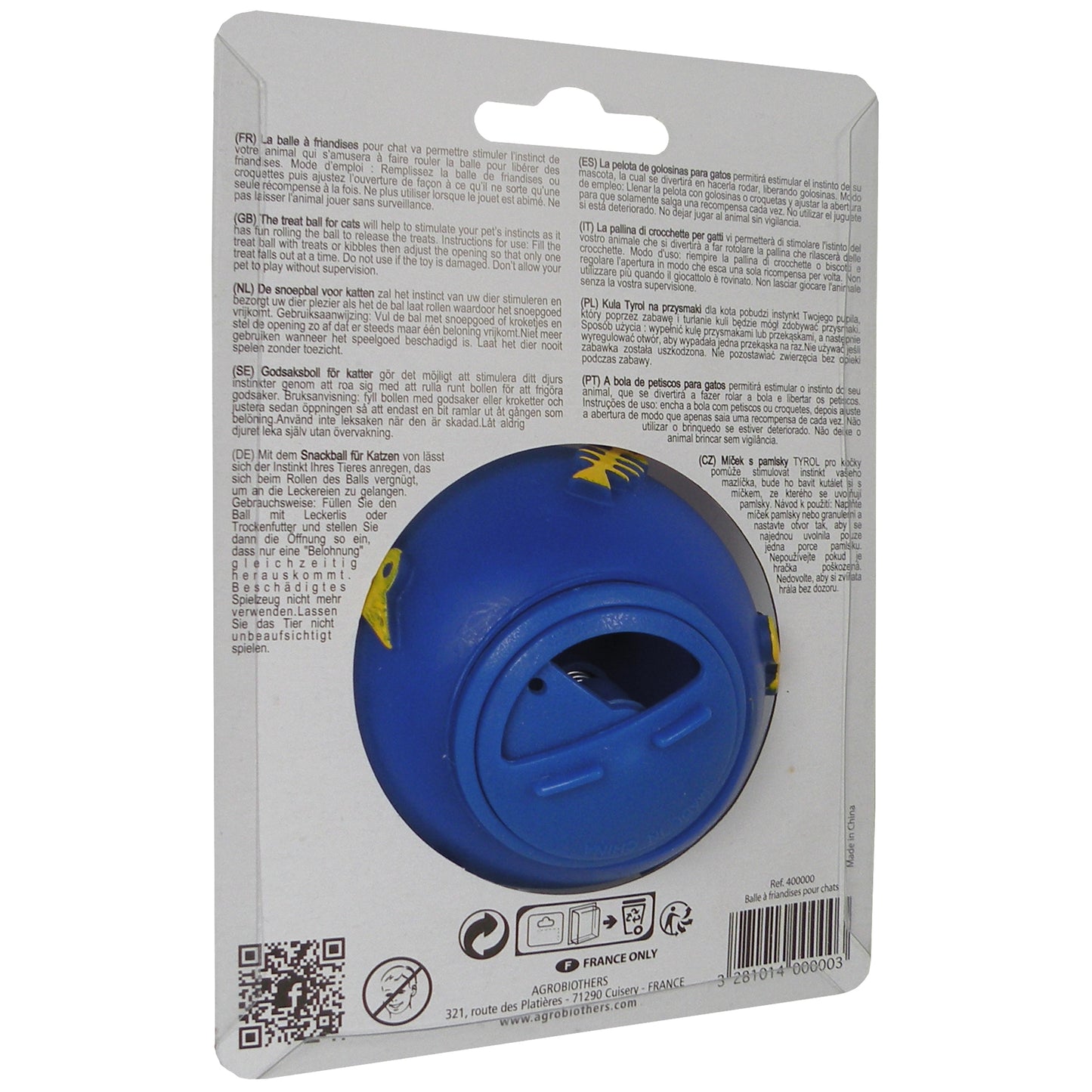 Kattleksak Aktiveringskulan Snacks Ball 70 mm
